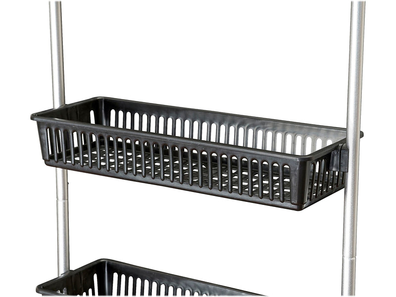 Household Essentials 6-Shelf Plastic Over-the-Door Storage Rack, 18", Black (2157-1)