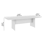 Bush Business Furniture 96W x 42D Boat Shaped Conference Table with Wood Base, Mocha Cherry (99TB9642MRK)