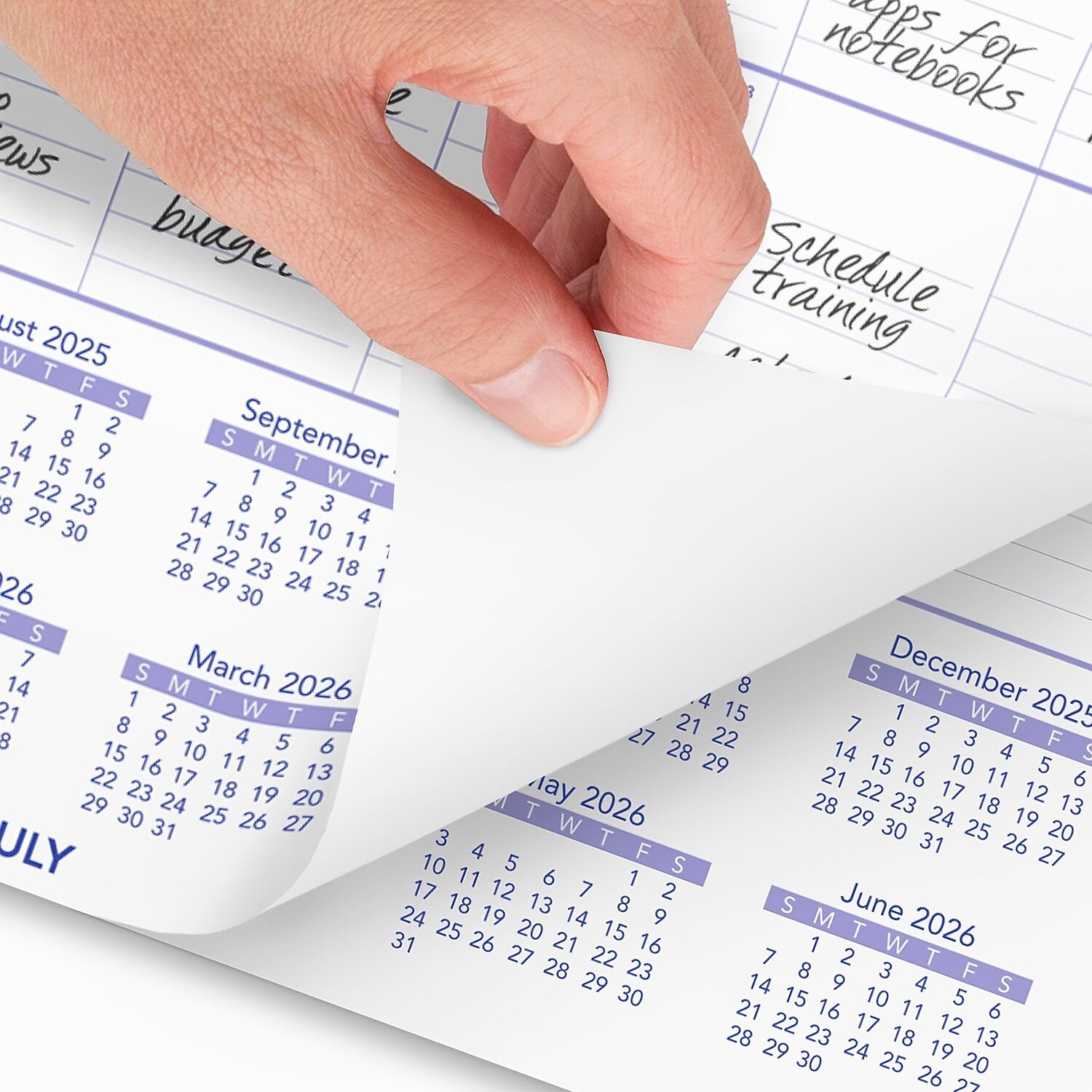 2025-2026 AT-A-GLANCE 12" x 17" Academic Monthly Wall Calendar, Purple/Red (PMA2-28-26)