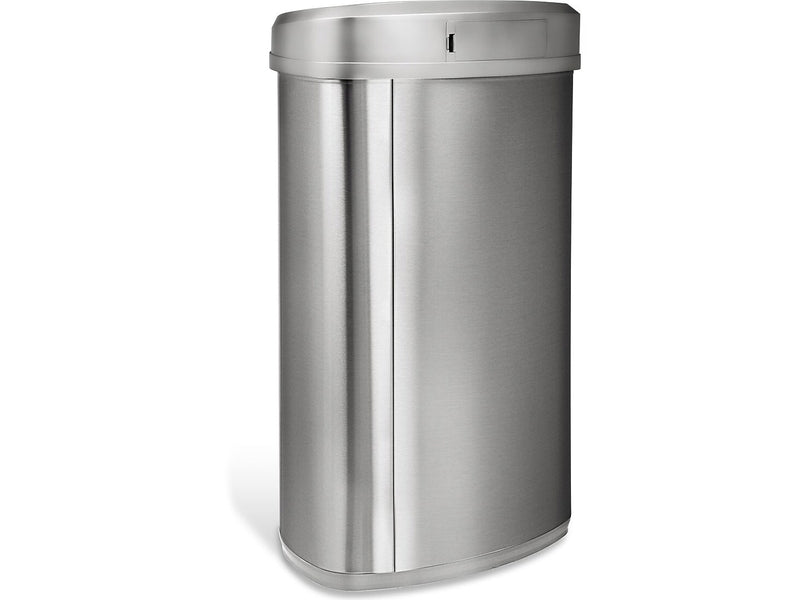 Nine Stars Stainless Steel Sensor Trash Can, 13.2-Gallon, Silver (DZT-50-29SL)