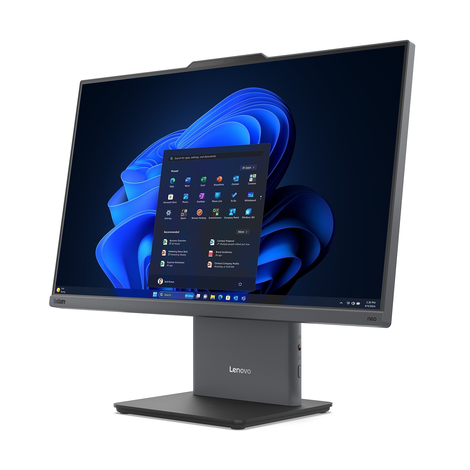 Lenovo ThinkCentre Neo 50a 23.8" All-in-One Desktop, Intel Core i7-13620H, 8GB Memory, 256GB SSD, Windows 11 Pro (12SC002HUX)