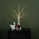 Nearly Natural 2-ft Pre-Lit Artificial White Birch Tree with 60 Warm White LED Lights (T4906)