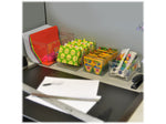 Azar Small Open Lid Plastic Storage Bin, 4" x 9"x 6", 5 Qt., Clear, 4/Pack (556233-4PK)
