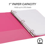 Samsill Earth's Choice Plant-Based 1" Durable View Binders, 3-Ring, Made in USA, Assorted Fashion Colors, 4/Pack (MP48639)