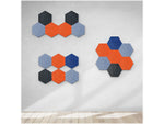 Luxor Reclaim Stick-On Decorative Acoustic Panels, 11"H x 9.5"W, Midnight Blue PET, 6/Pack (RCLMHEX057)