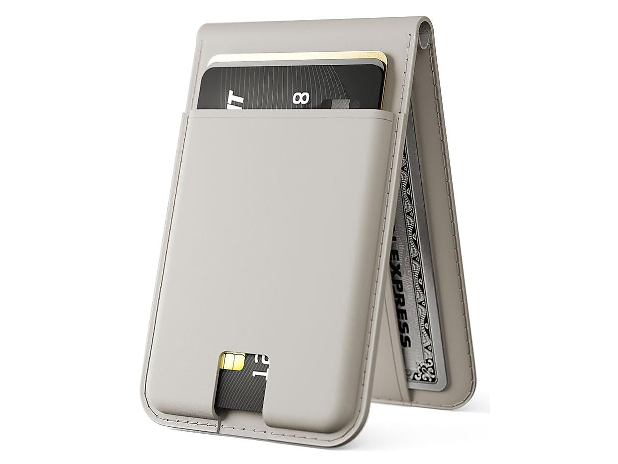 JOURNEY EZMO Magnetic MagSafe Wallet and Phone Stand, Dove Gray (JKW5LG)