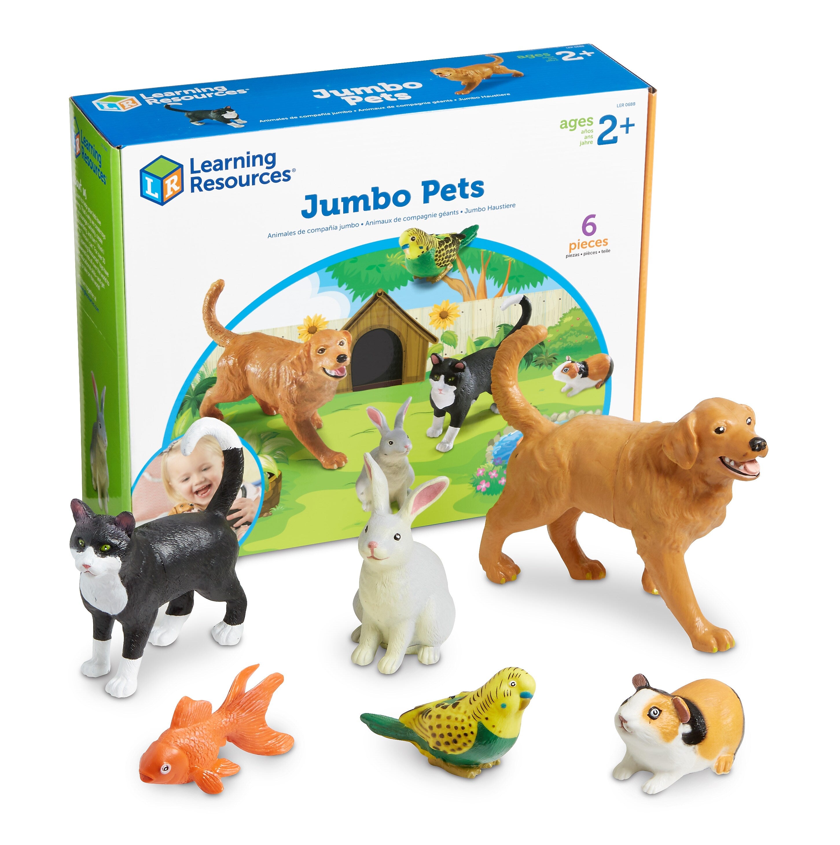 Learning Resources Jumbo Pets, Set of 6 (LER0688)