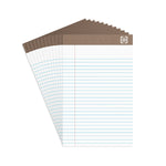 TRU RED™ Notepad, 5" x 8", Narrow Ruled, White, 50 Sheets/Pad, Dozen Pads/Pack (TR58181)