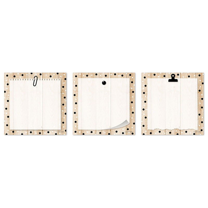 Creative Teaching Press Core Decor Polka Dots on Wood Designer Cut-Outs, 36/Pack, 3 Packs/Bundle (CTP11067-3)