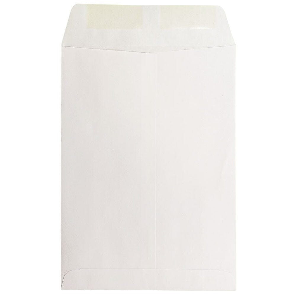 JAM Paper Booklet Envelope 10 1/2" x 7 1/2", White, 100/Pack (4120j)
