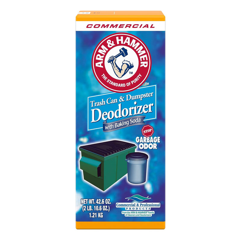 Arm & Hammer Powdered Trash Can and Dumpster Deodorizer, Unscented, 42.6 Oz. (3320084116)