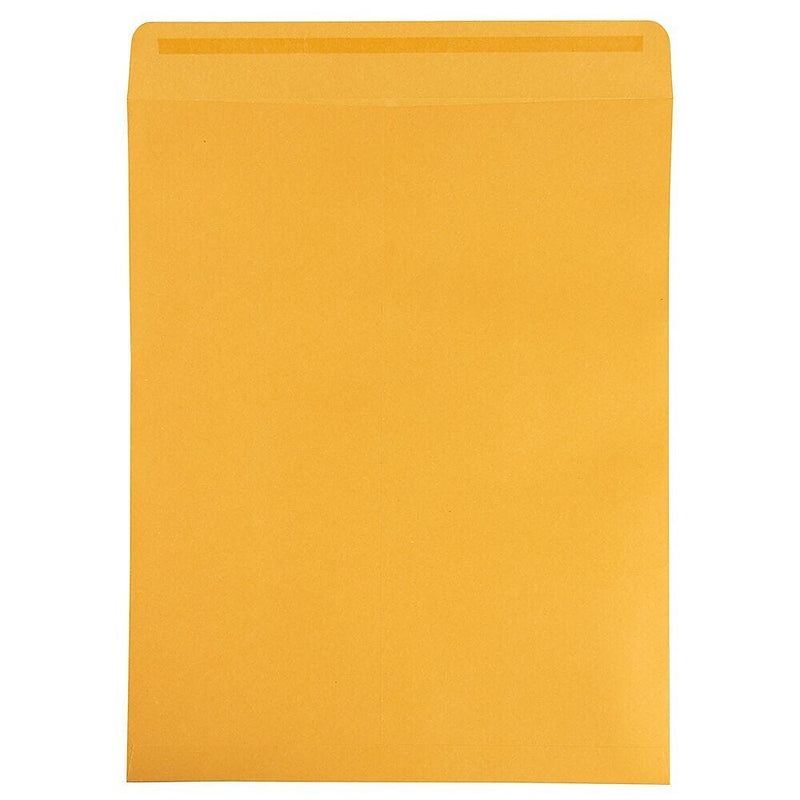 JAM Paper Self Seal Catalog Envelope 11 1/2" x 14 1/2", Brown Kraft Manila, 50/Pack (13034235i)