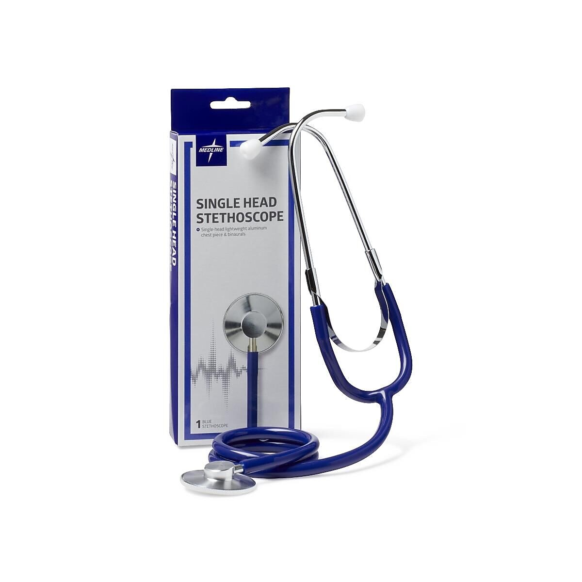 Medline Single Head Stethoscope, Blue (MDS926103)