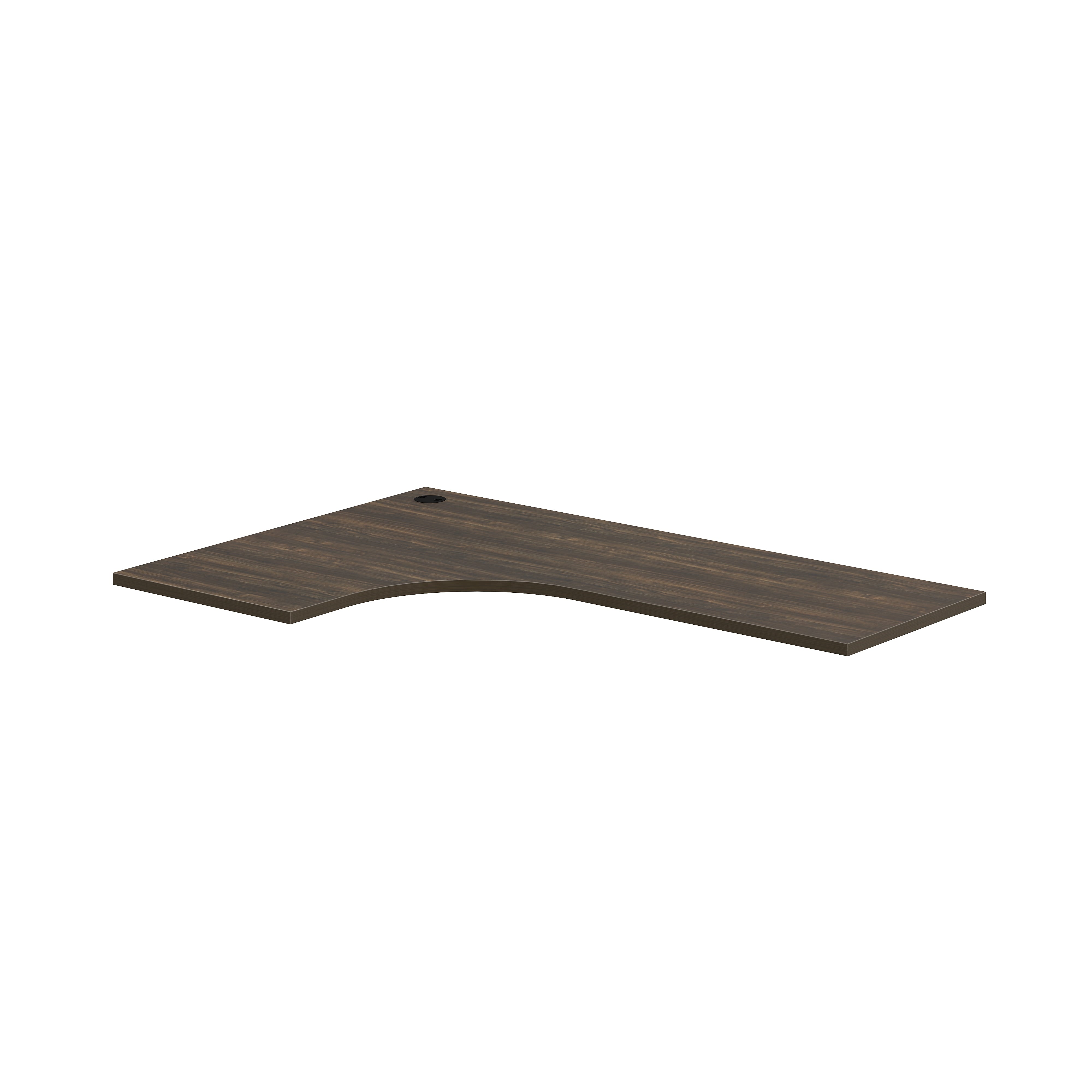 HON Coordinate Corner Cove Worksurface, Right Hand, Florence Walnut Laminate