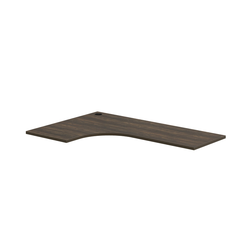 HON Coordinate Corner Cove Worksurface, Right Hand, Florence Walnut Laminate