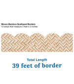 Carson Dellosa Woven Bamboo Scalloped Borders, 13 Strips (108523)