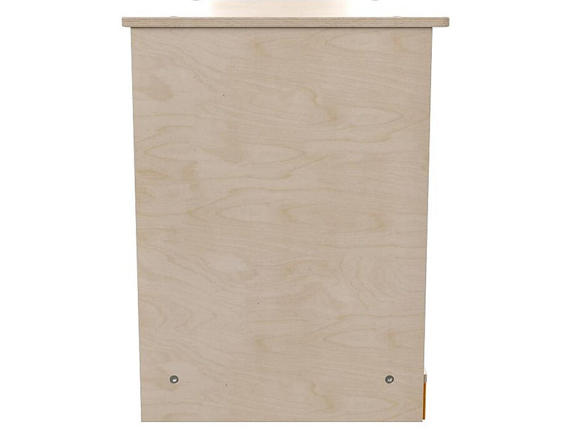 Flash Furniture Bright Beginnings Kids' 2-Shelf Kitchen Cabinet, Brown/Orange (MK-ME03539-GG)