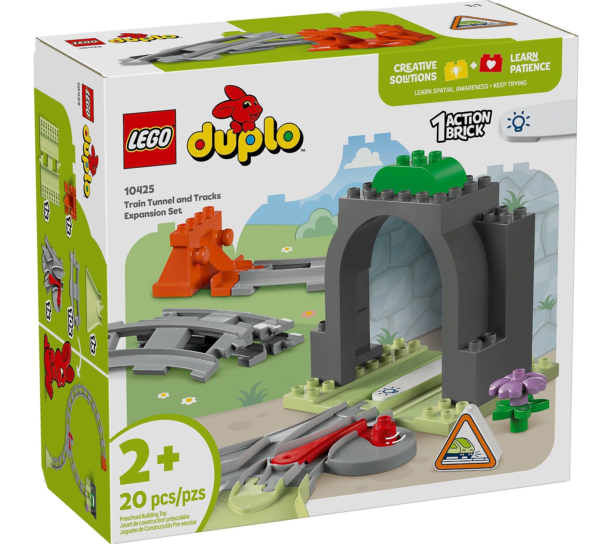 LEGO DUPLO Town Train Tunnel and Tracks Expansion Set, 20 Pieces (10425)