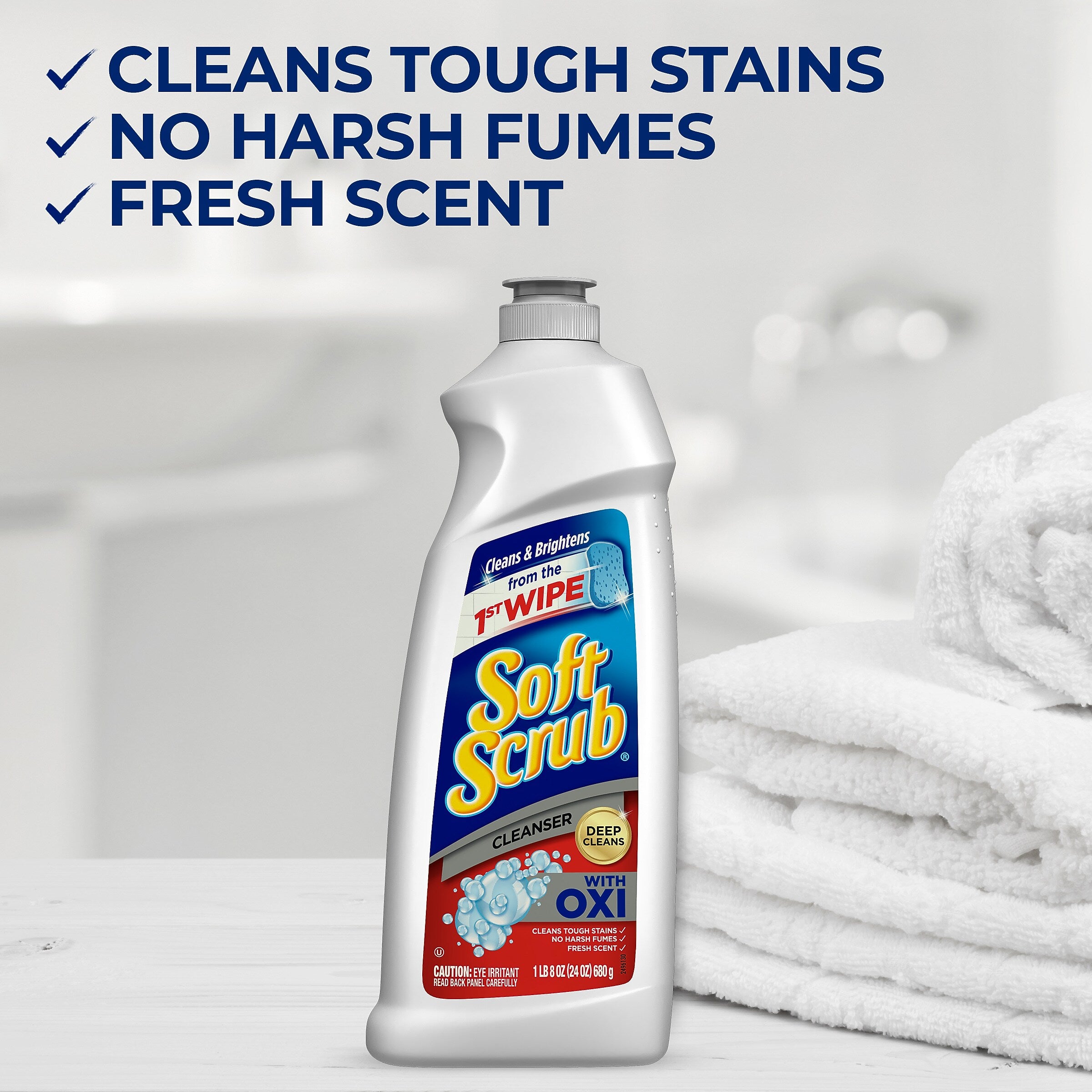 Soft Scrub Oxi Cleanser, 24 oz., 8/Carton (DIA07226)