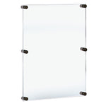Azar Poster Holder, 28" x 40", Wall Mounted, Black, Acrylic (105536-BLK)