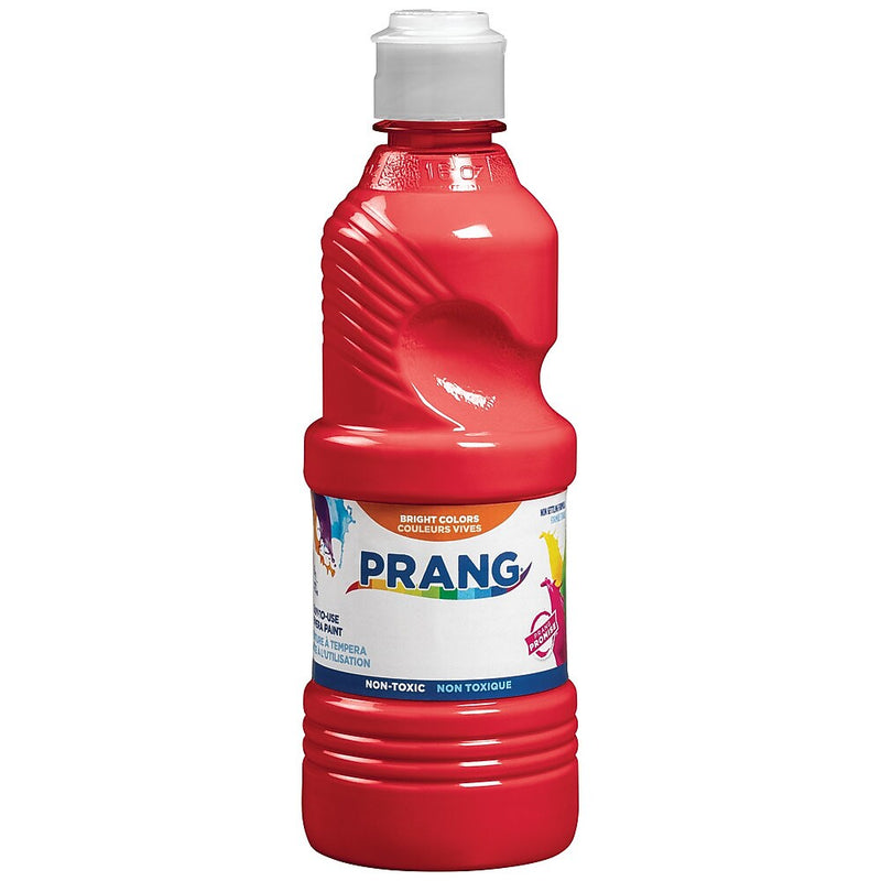 Prang Ready-to-Use Washable Tempera Paint, Red, 16 oz. (21601)
