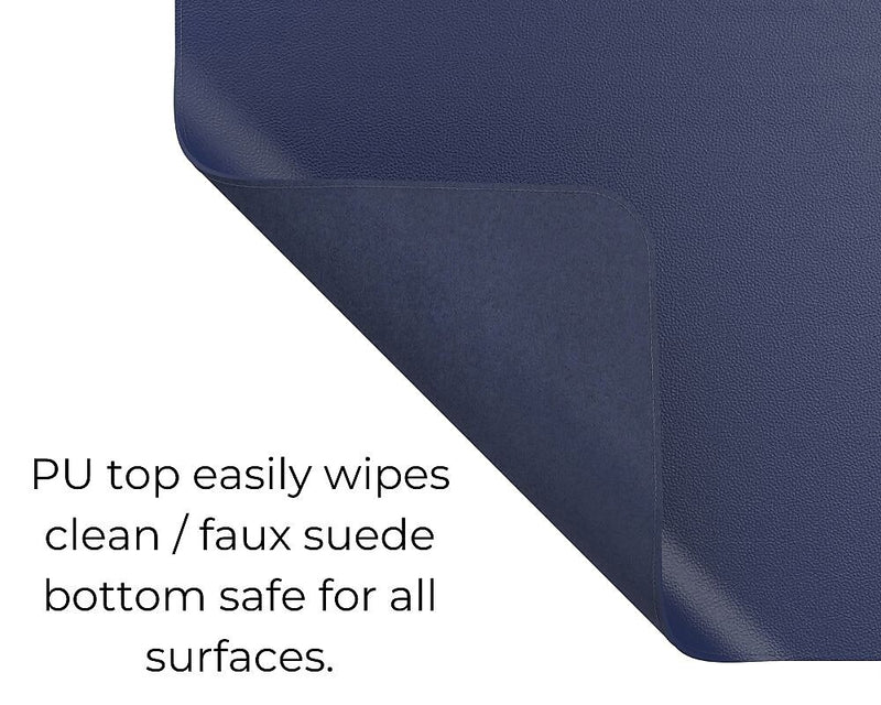 Function101 Desk Mat Pro + 2 Magnetic Cable Block Managers, 31" x 16", Navy (F101-DMPN2)