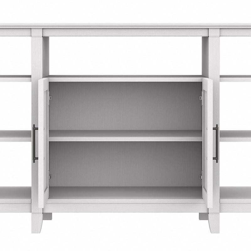 Bush Furniture Key West Console TV Stand, Screens up to 65", Pure White Oak (KWV160WT-03)