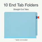 Pendaflex Pressboard Classification Folder, 2-Dividers, 2" Expansion, Letter Size, Blue, 10/Box (1007077)