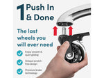 Lifelong Wheels Chair Caster, Clear/Black, 5/Set (B0B8LD3VSW)