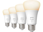 Philips Hue 60W Equivalent A19 LED Smart Light Bulb, Warm White, 4/Pack (476977)
