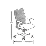 HON Ignition 2.0 Ergonomic Vinyl/ReActiv Swivel Task Chair, Basalt (HIWMRAKD.Y2.A.H.0S.SX23.BL.SB.T)
