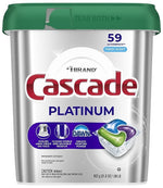 Cascade Platinum ActionPacs Dishwashing Detergent Pacs, Fresh Scent, 59 Pacs/Pack (97726)
