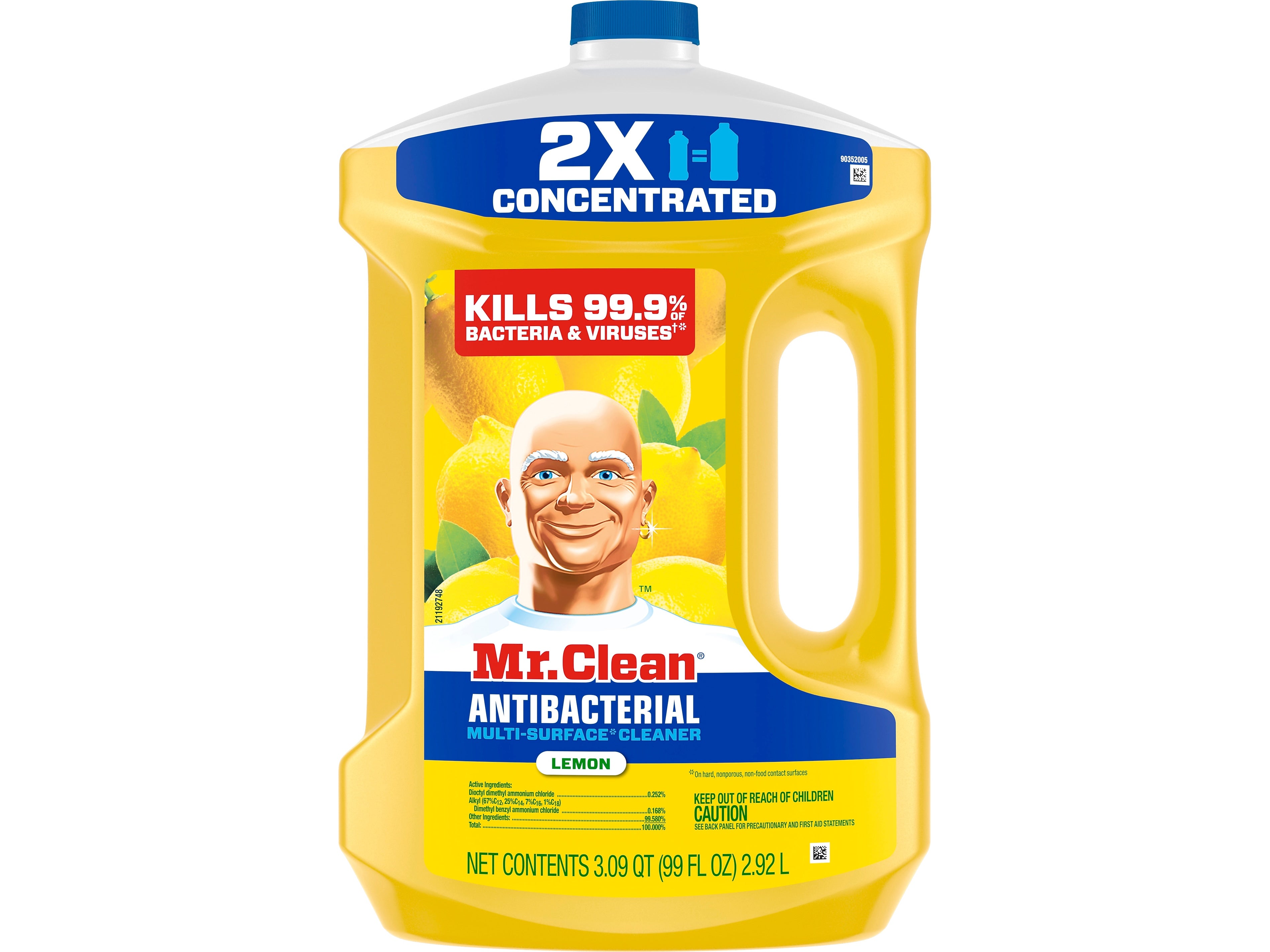Mr. Clean Antibacterial Multi-Surface Cleaner, Lemon Scent, 99 Fl. oz. (18551)
