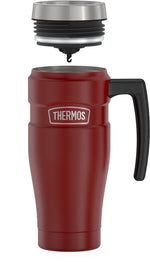 Thermos King Stainless Steel Vacuum Insulated Travel Mug, 16 oz., Rustic Red (EASK1000MR4)
