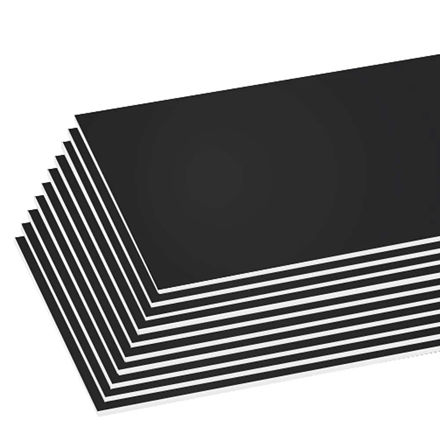 Bazic Foam Board, 20" x 30", Black, White Foam Core, 6/Bundle (BAZ594-6)