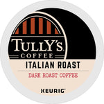 Tully's Italian Roast Coffee, Dark Roast, Keurig® K-Cup® Pods, 24/Box (193019)