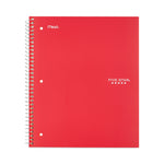 Five Star® Wirebound Notebook with Two Pockets, 1-Subject, Wide/Legal Rule, Red Cover, (100) 10.5" x 8" Sheets