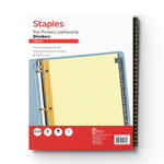 Staples Pre-Printed Leatherette Dividers, 1-31-Tabs, Black (18947/11485)