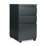 Alera 3-Drawer Mobile Vertical File Cabinet, Letter Size, Lockable, 28"H, Charcoal (ALEPBBBFCH)