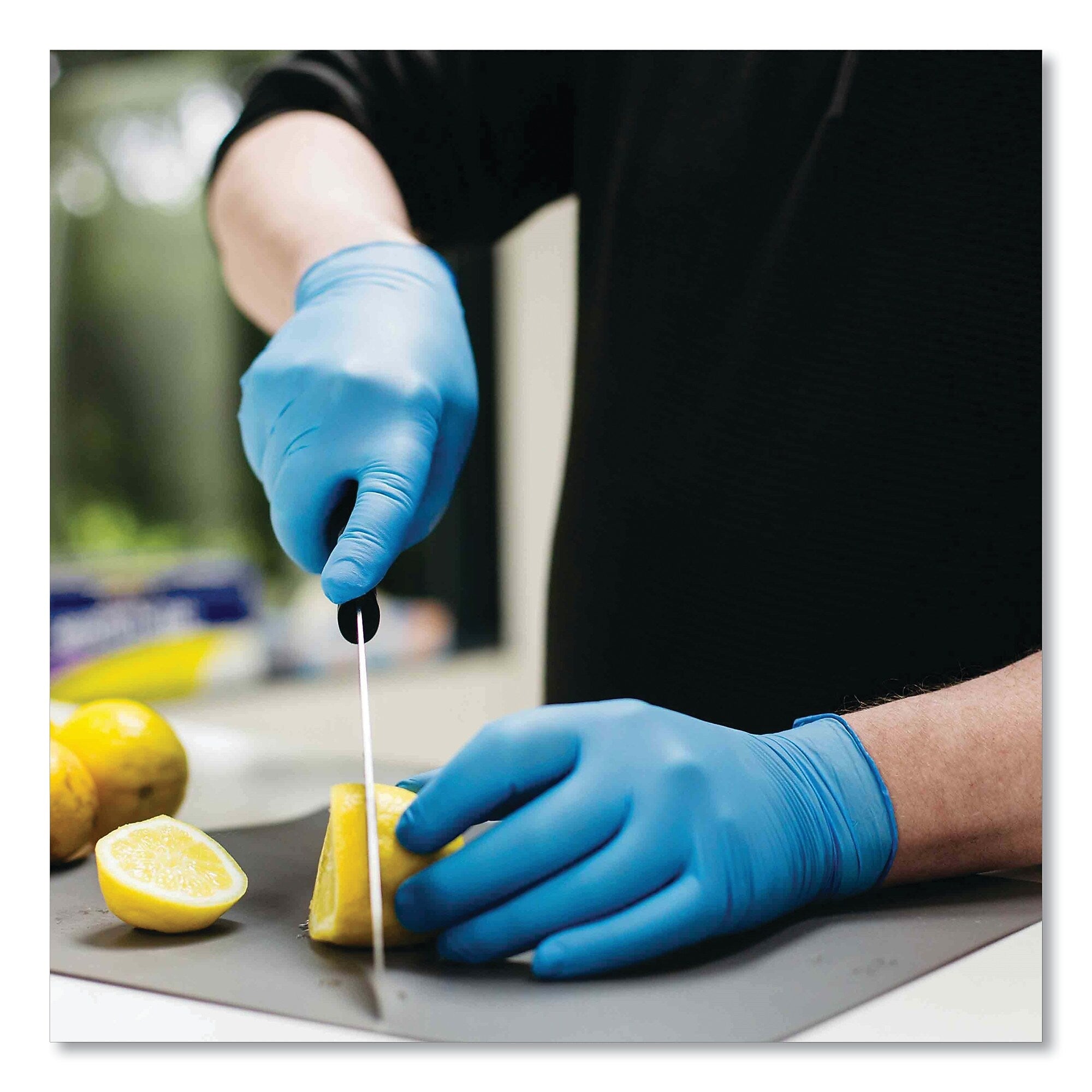 X3 by AMMEX Industrial Nitrile Gloves, Powder-Free, 3 mil, X-Large, Blue, 100/Box, 10 Boxes/Carton