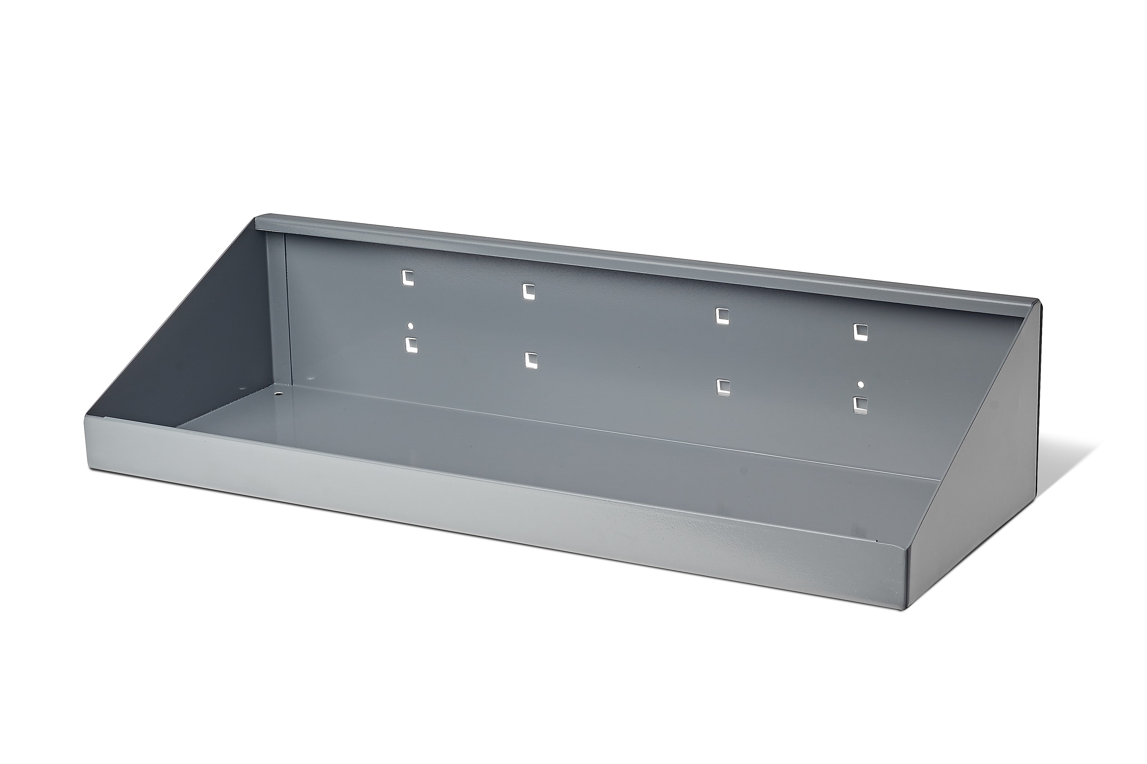 Triton Products LocHook 18" W x 6" D Gray Steel Pegboard Shelf (56186)
