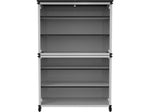 Luxor Mobile 6-Section Modular Classroom Bookshelf, 54.5"H x 36.5"W x 18.25"D, White (MBSCB07)