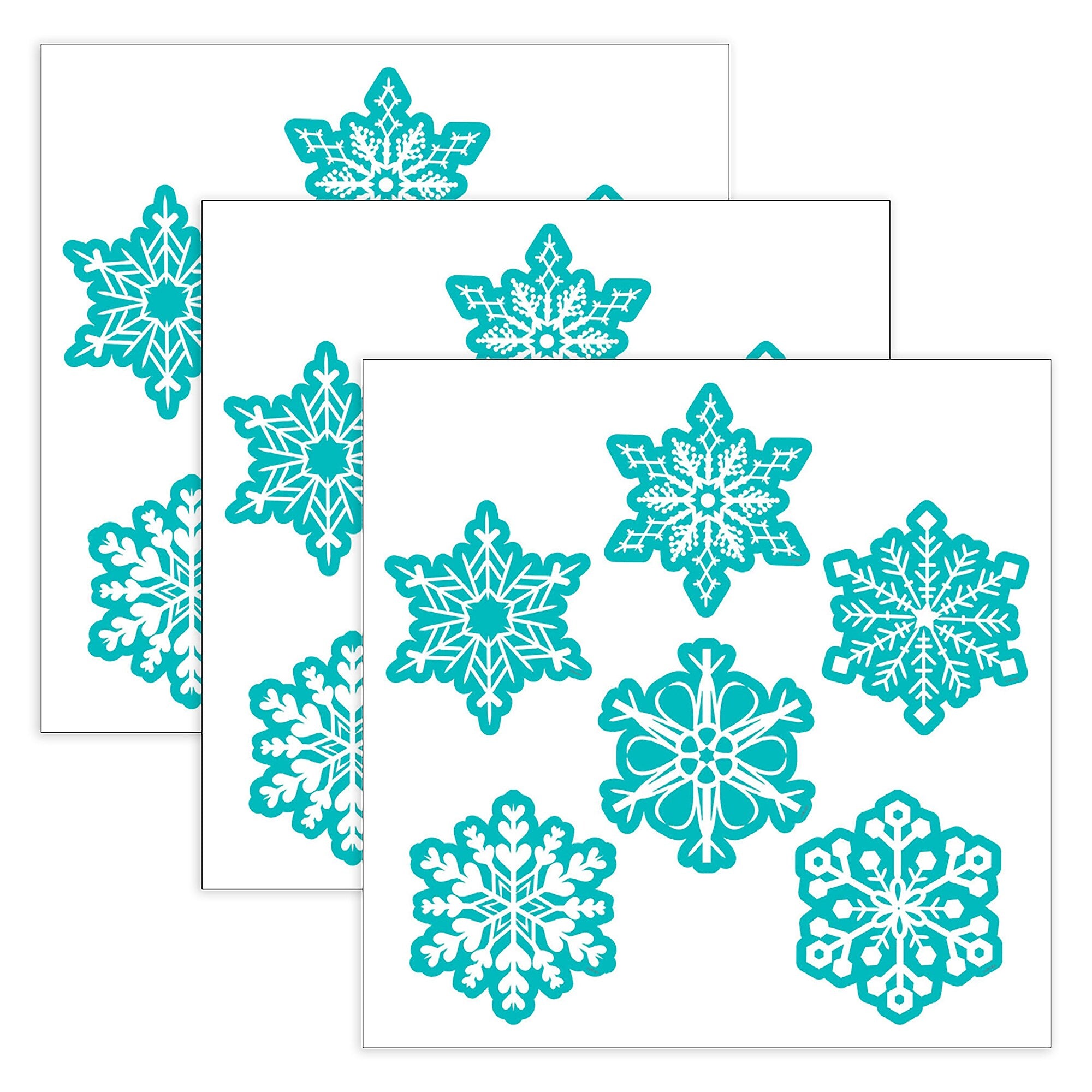 Creative Teaching Press Snowflakes Designer Cut-Outs, 36/Pack, 3 Packs/Bundle (CTP10595-3)