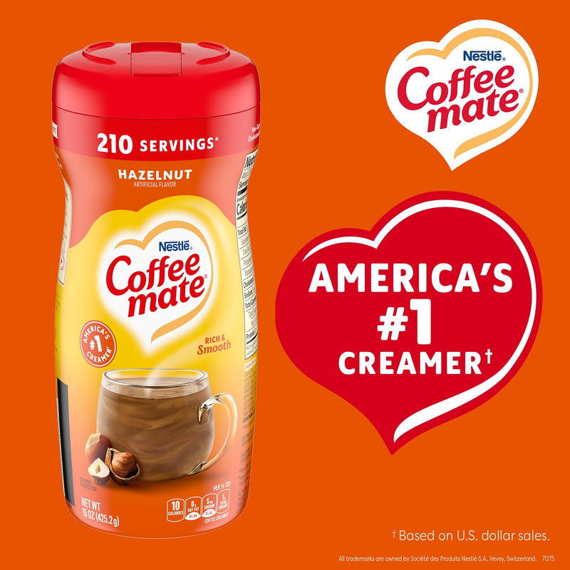Coffee mate Hazelnut Powdered Creamer, 15 Oz. (NES12345)