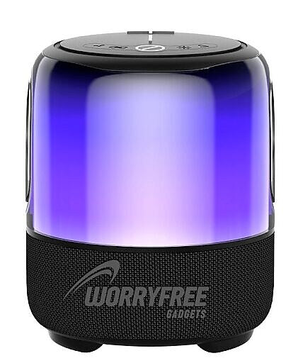 Worryfree Gadgets WSC-01 Wireless Bluetooth Portable Speaker with Microphone, Water Resistant, Black (WSC01-BLK)