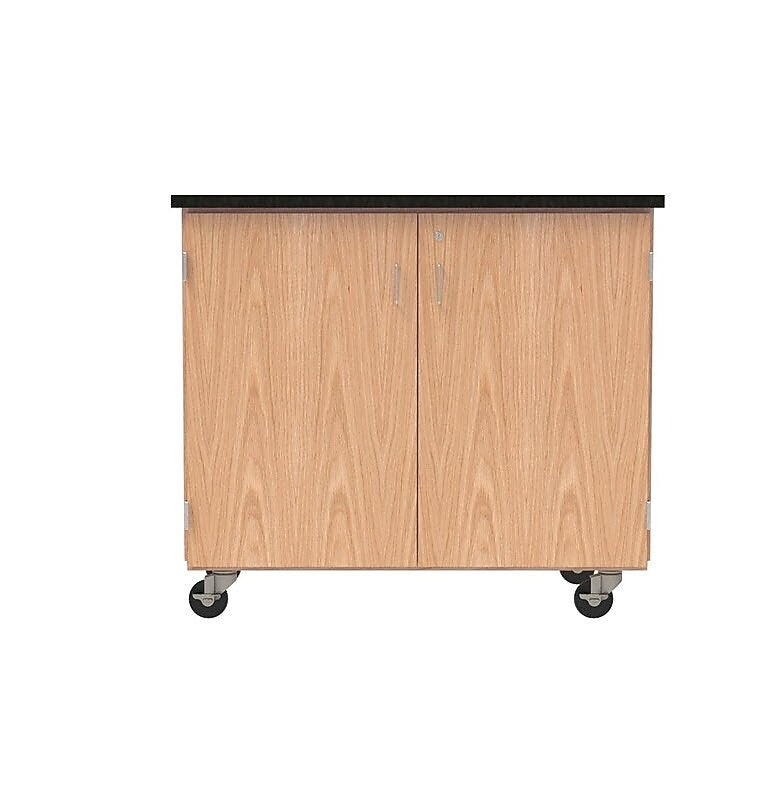 DWI Micro-Charge Station Wood Veneer Table with Storage