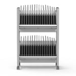 Luxor 32-Unit USB-C Open Charging Cart, White Powder-Coated Steel (CHMC006)