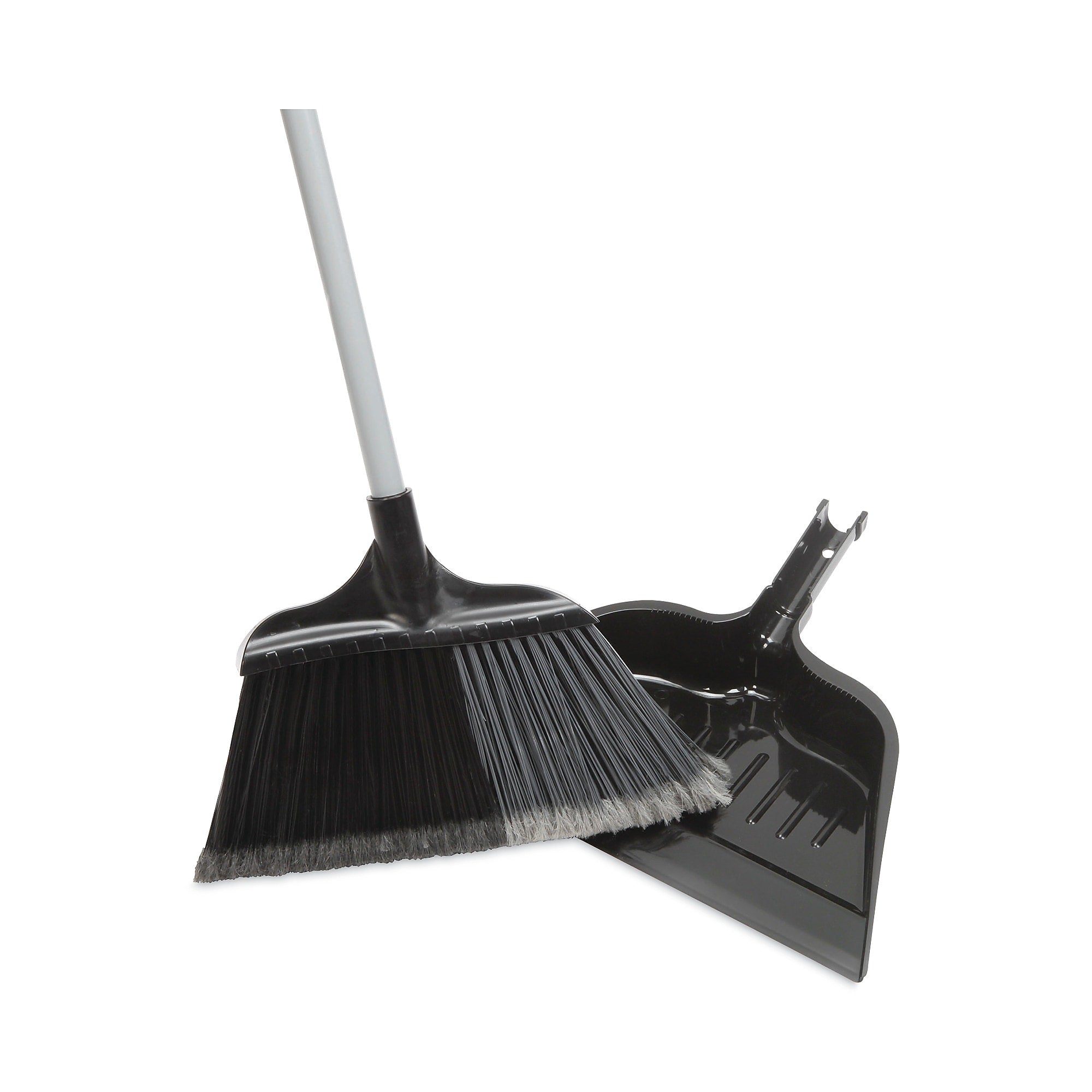 AbilityOne 7920016994055 SKILCRAFT Extra Wide-Angle Broom with Dustpan, 15", Black/Gray (NSN6994055)