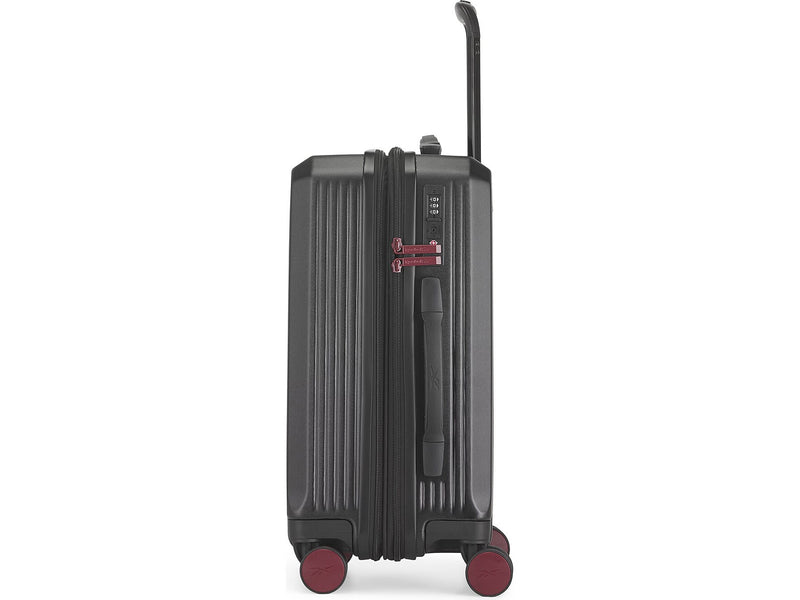 Reebok 21.25" Hardside Carry-On Suitcase, 8-Wheeled Spinner, TSA Checkpoint Friendly, Black (HLG4420RB-BLACK)