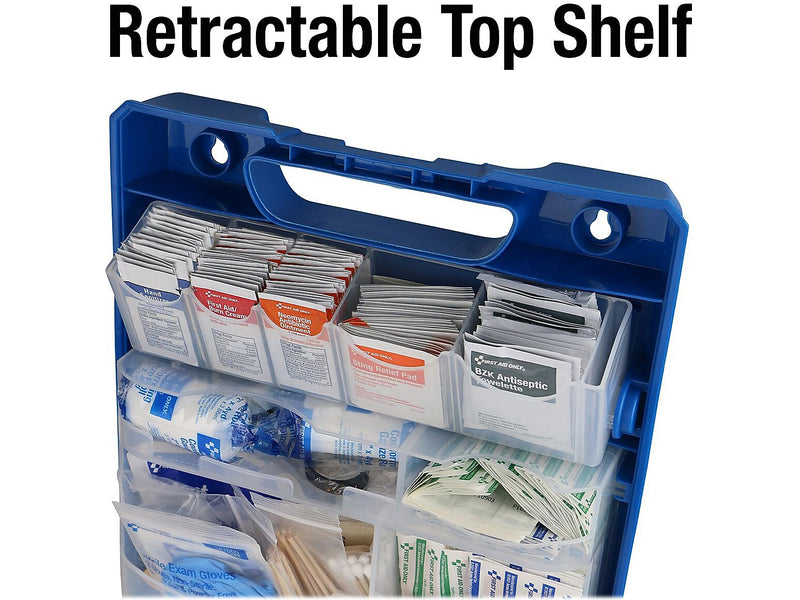First Aid Only QuickTreat Plastic First Aid Kit, 50 People, 370 Pieces (91407)